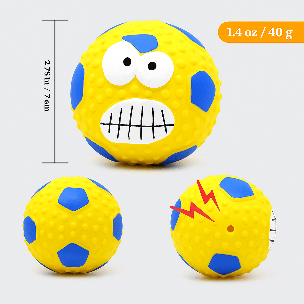 3 crazy squeaky balls for your furry friend with fun designs - Fenidog