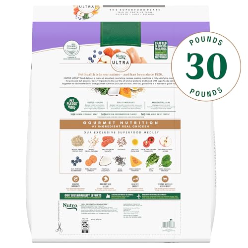 Nutro Ultra Dog Food – 30 lb – Chicken, Lamb & Salmon Trio of Proteins · For Adult Dogs