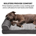 Furhaven Dog Bed Sofa Charcoal, Large W/Same Size Waterproof Liner