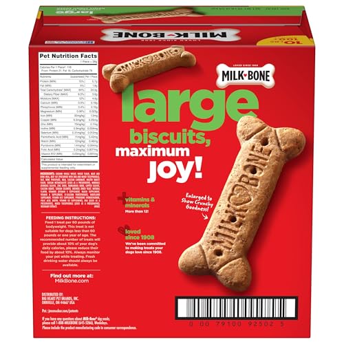 Milk-Bone Original Dog Treats Biscuits for Large Dogs, 10 Pounds (Packaging May Vary)