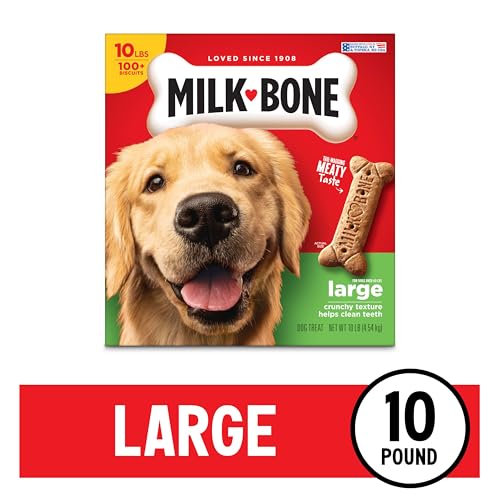 Milk-Bone Original Dog Treats Biscuits for Large Dogs, 10 Pounds (Packaging May Vary)