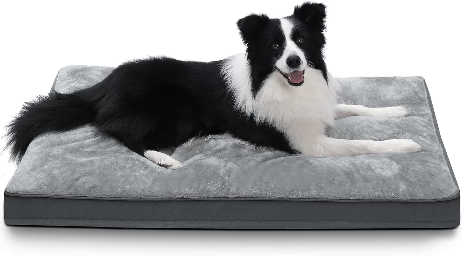 Nupida Waterproof Dog Bed – Medium, Plush, Washable, Non‑Slip, Gray (35”)