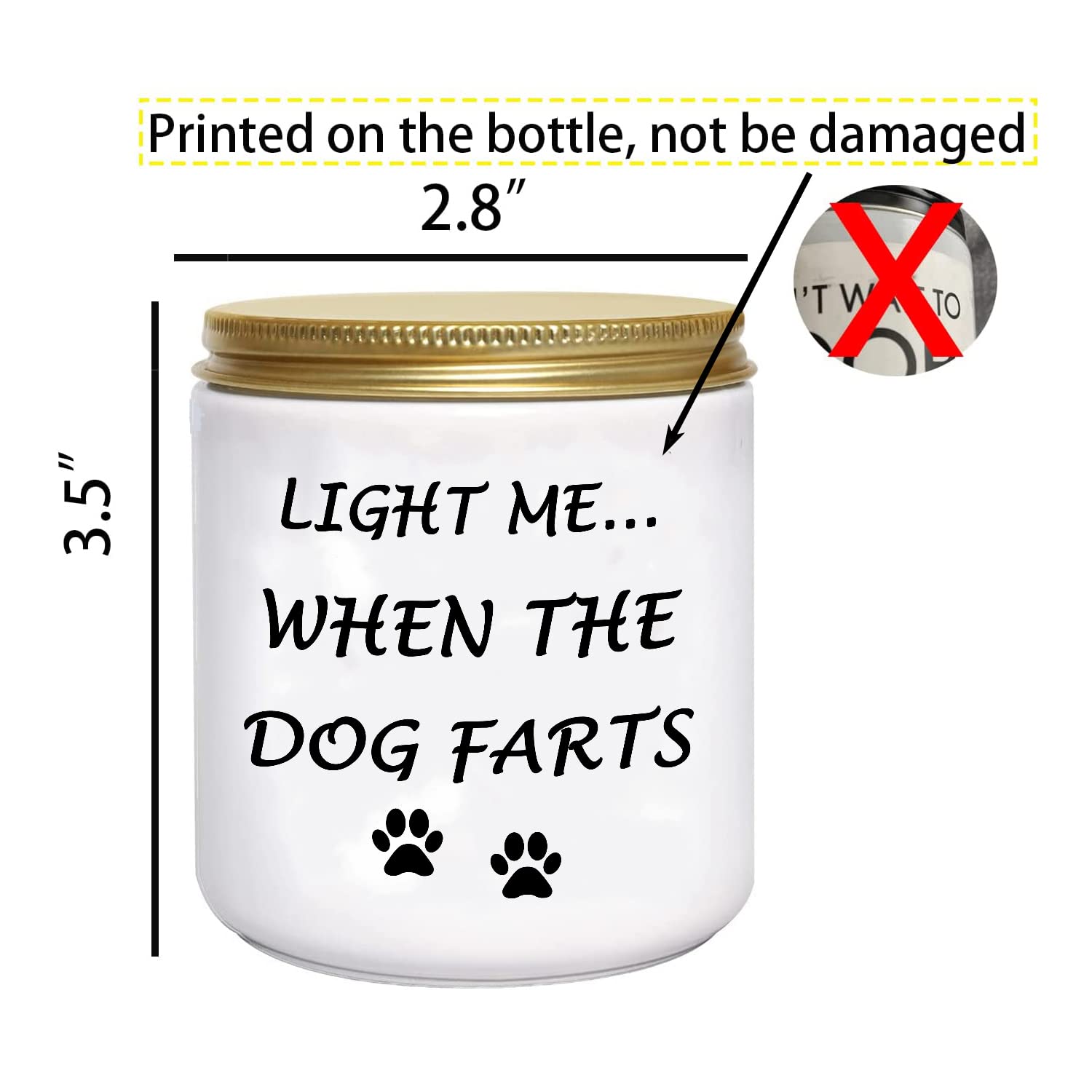 BFJLIFE Funny Dog Mom Candle – “Light Me When Farts” Lavender Soy Gift for Women