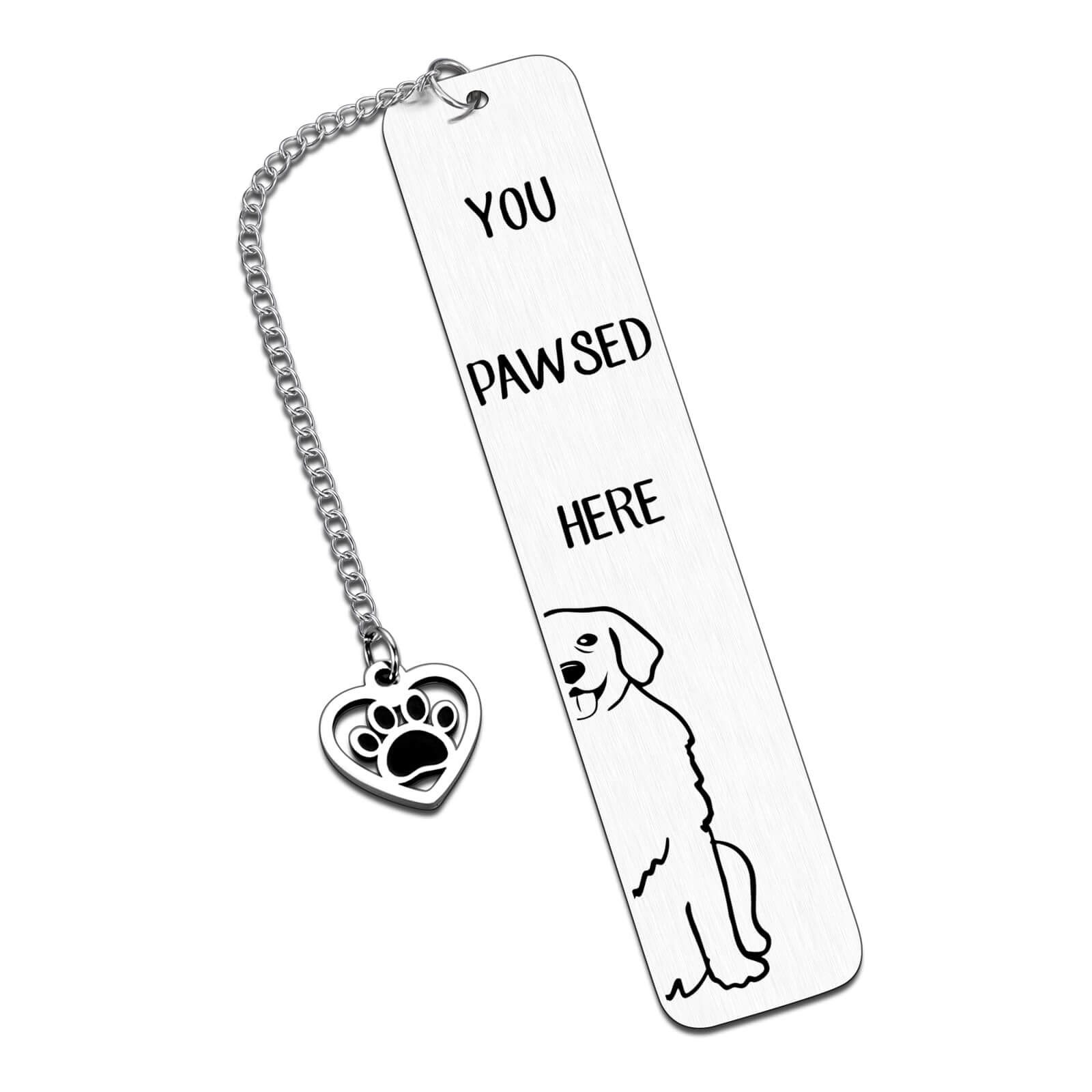 Golden Retriever Dog Bookmark – Metal Page Marker Gift for Dog Lovers & Bookworms