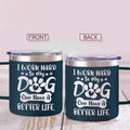 SANDJEST Dog Tumbler 14oz Insulated Coffee Mug with Handle Funny Dog Gift for Birthday, Christmas