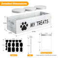 Dog Treat Container Set – 3-Jar Wooden Storage Box for Pet Snacks & Food