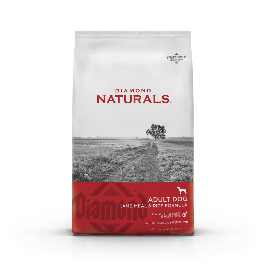 Diamond Naturals Adult Real Meat Recipe Premium Dry Dog Food With Real Pasture Raised Lamb Protein 40Lb
