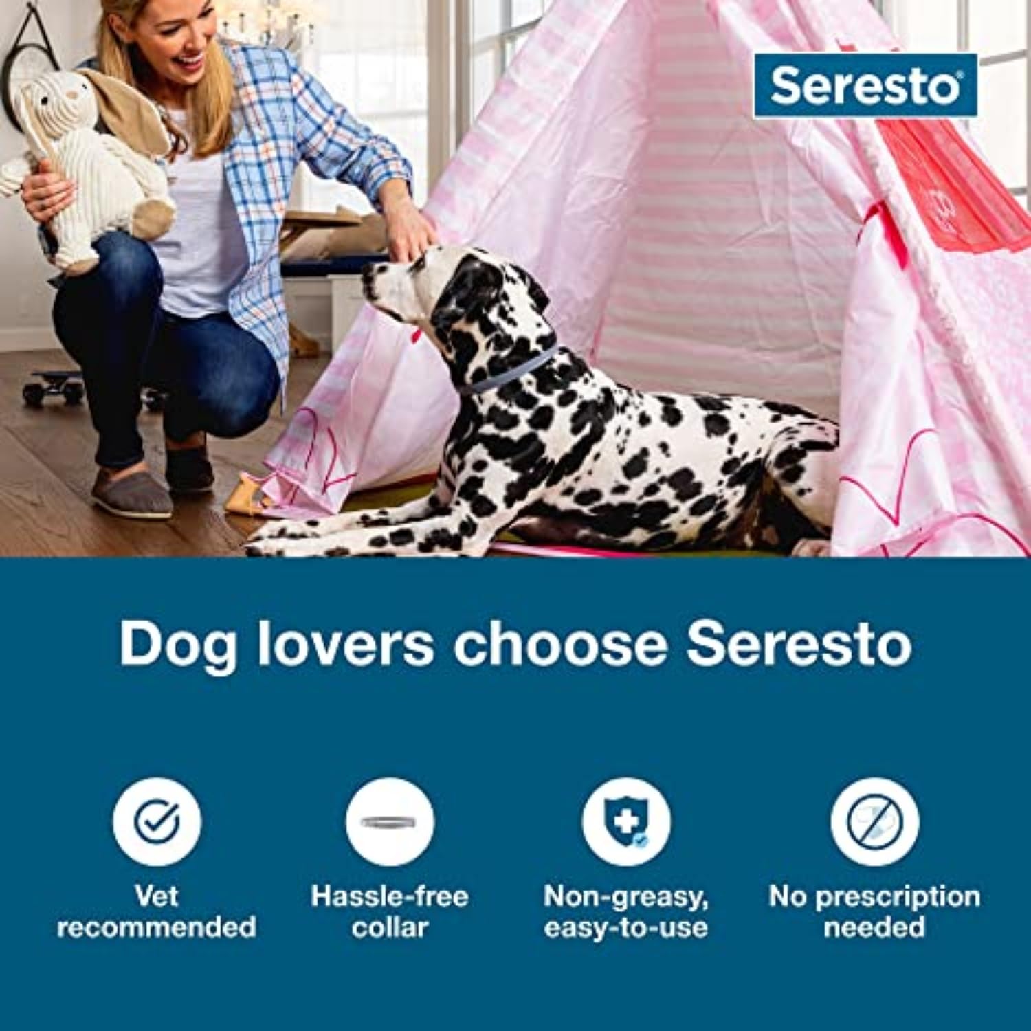 Seresto Large Dog Collar – 8-Month Flea & Tick Protection for Dogs Over 18 lbs