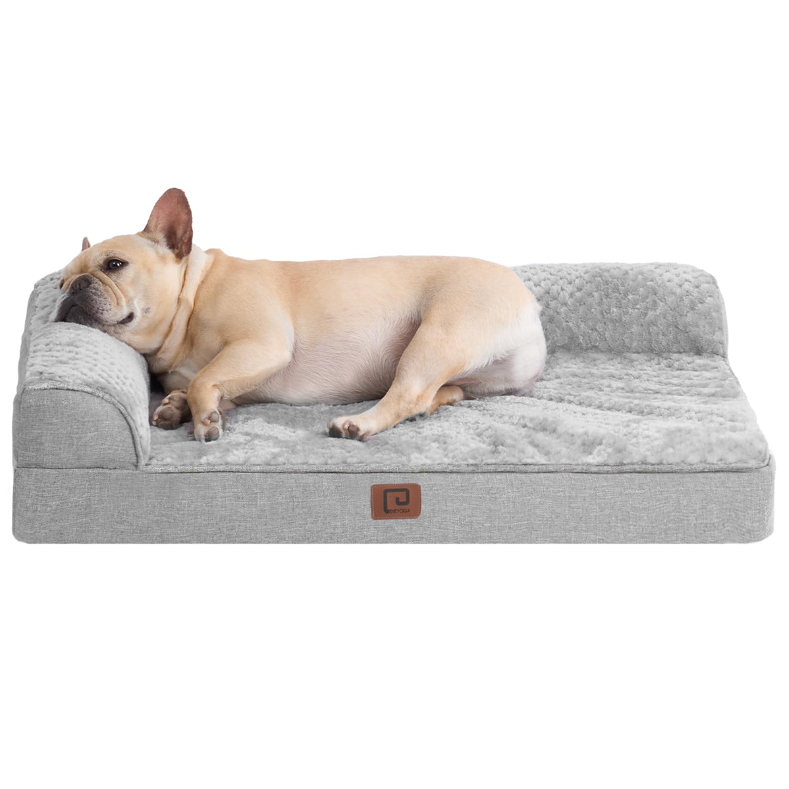 EHEYCIGA Memory Foam Dog Bed – Medium, Orthopedic, Waterproof, Washable, Grey (30”)