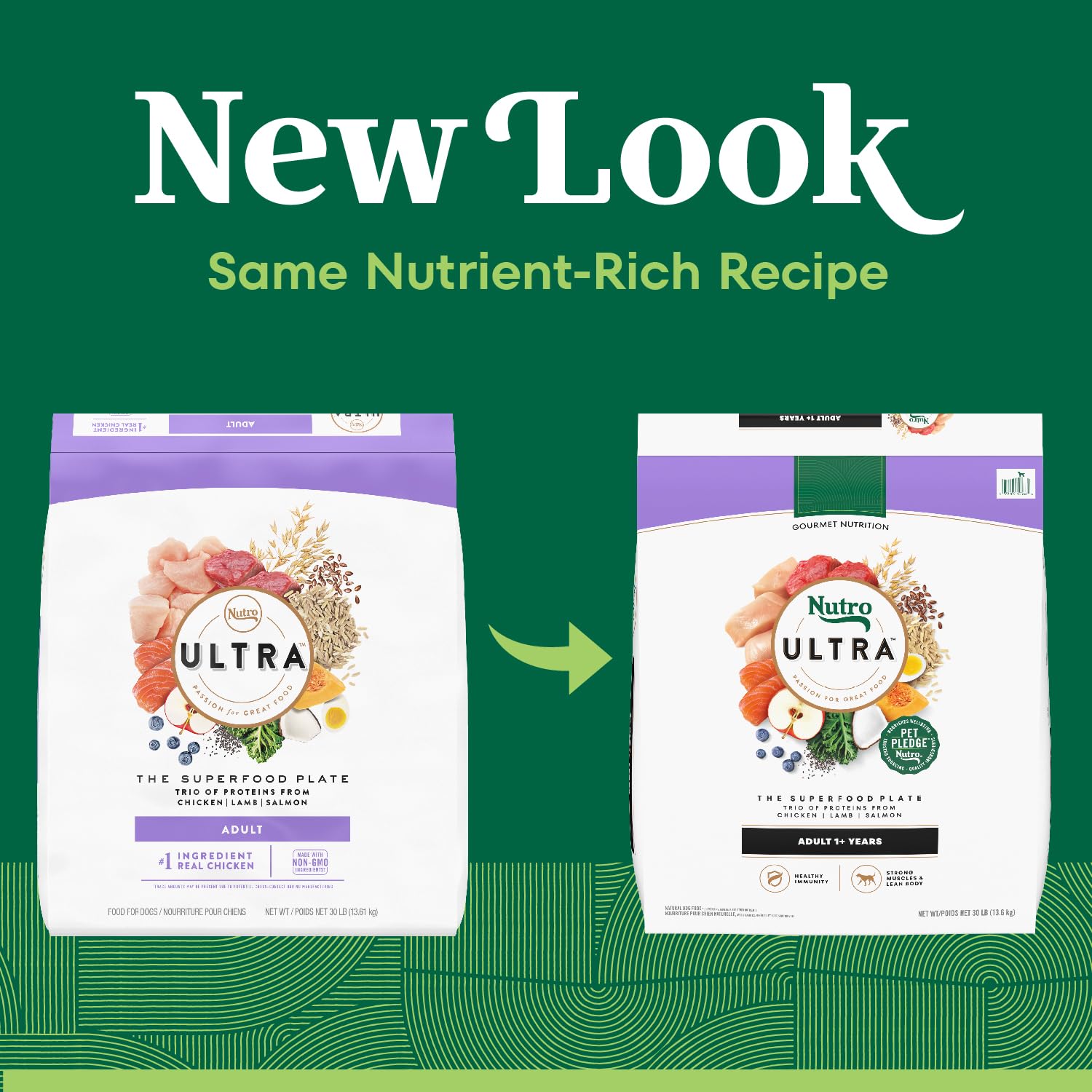 Nutro Ultra Dog Food – 30 lb – Chicken, Lamb & Salmon Trio of Proteins · For Adult Dogs