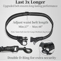 iYoShop Hands-Free Dog Leash – Bungee Lead with Zipper Pouch & Dual Padded Handles (Black, Large 25–120 lbs)
