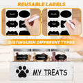 Dog Treat Container Set – 3-Jar Wooden Storage Box for Pet Snacks & Food