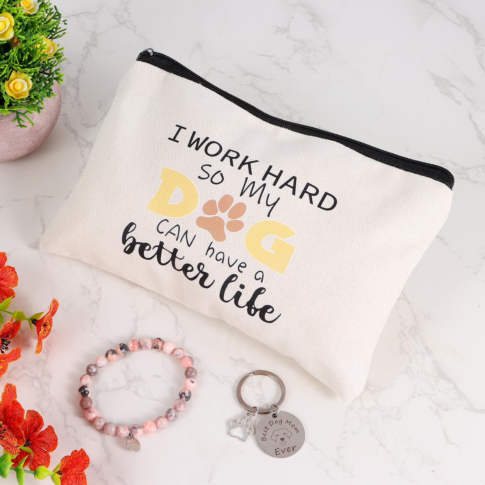 Dog Mom Gift Basket – Tumbler, Candle, Socks & Accessories Set for Women