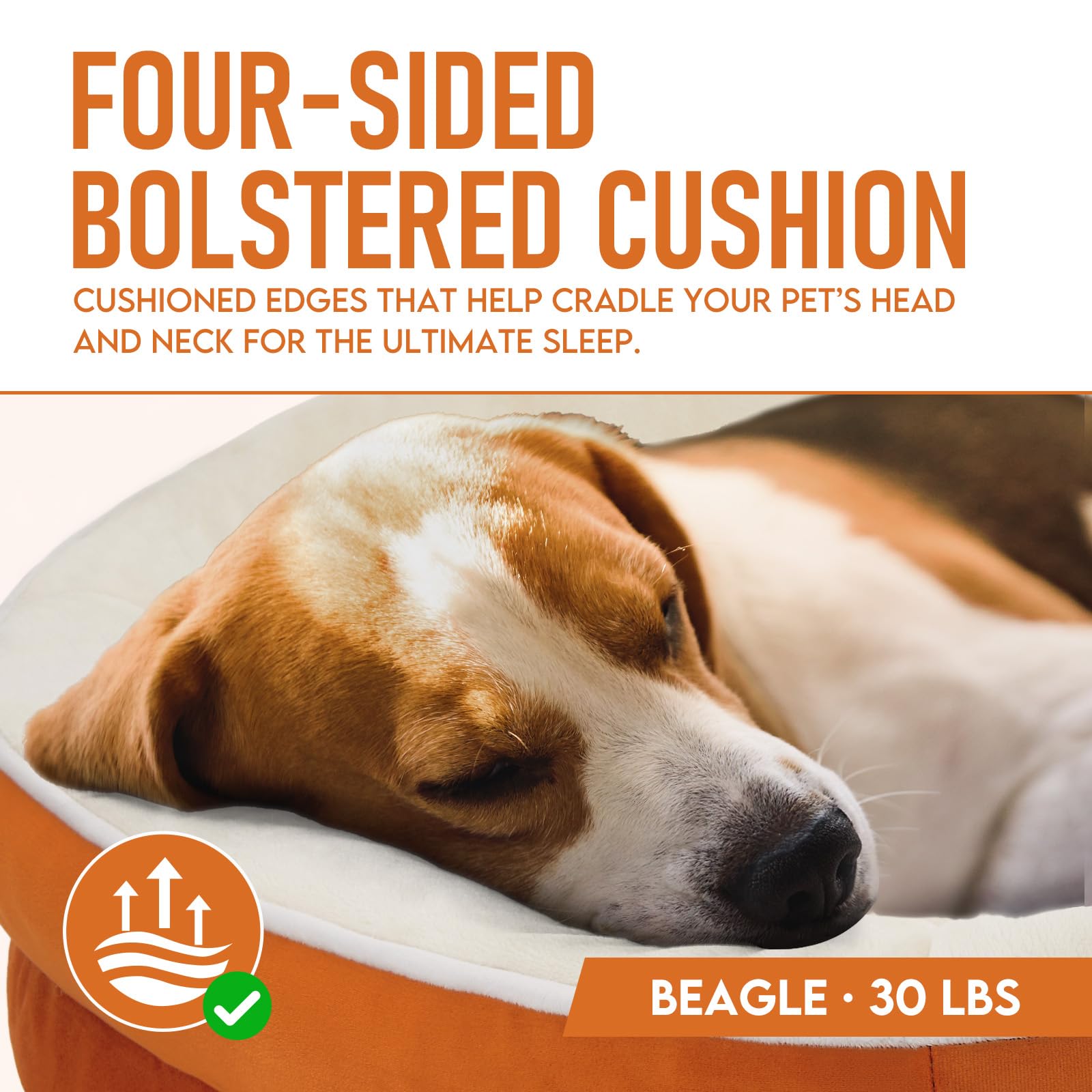 OhGeni Dog Bed – Large 35” – Orthopedic Foam Couch Soft Durable Fabric · Waterproof · Washable Cover