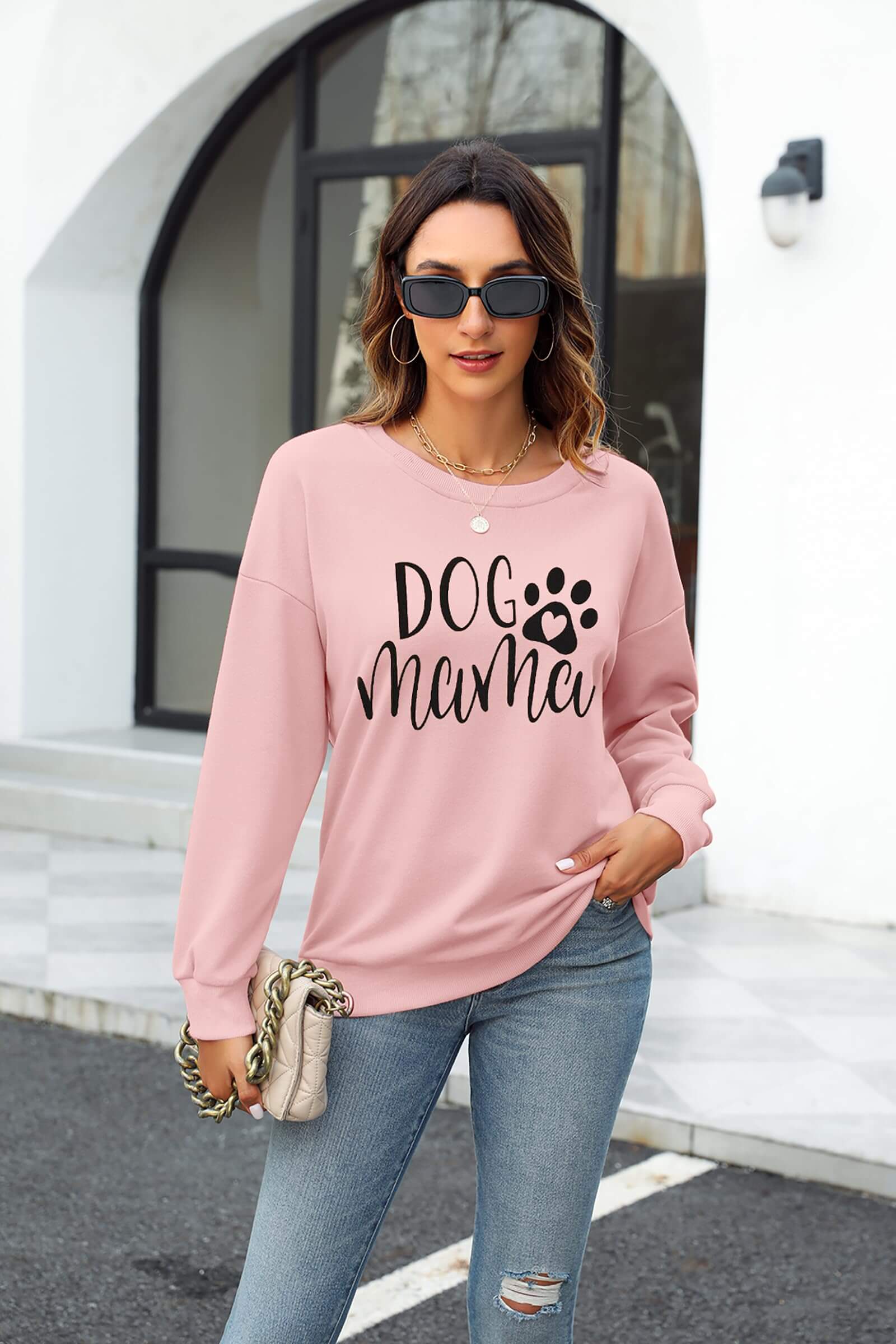 Dog Mom Sweatshirt – Cute Graphic Pullover for Women & Puppy Lovers