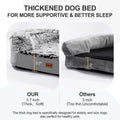 Orthopedic Dog Bed – XL – 3.7” Thick Egg-Crate Foam Joint Support · Washable Cover · Ideal for Seniors & Recovery