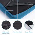 Hollypet Orthopedic Dog Bed – Medium, Waterproof, Washable, Non-Slip, Blue (28”)