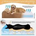 Rainmr Dog Bed – Large – 7” Orthopedic Memory Foam Washable Cover · Waterproof Liner · Indoor/Outdoor/Car Use