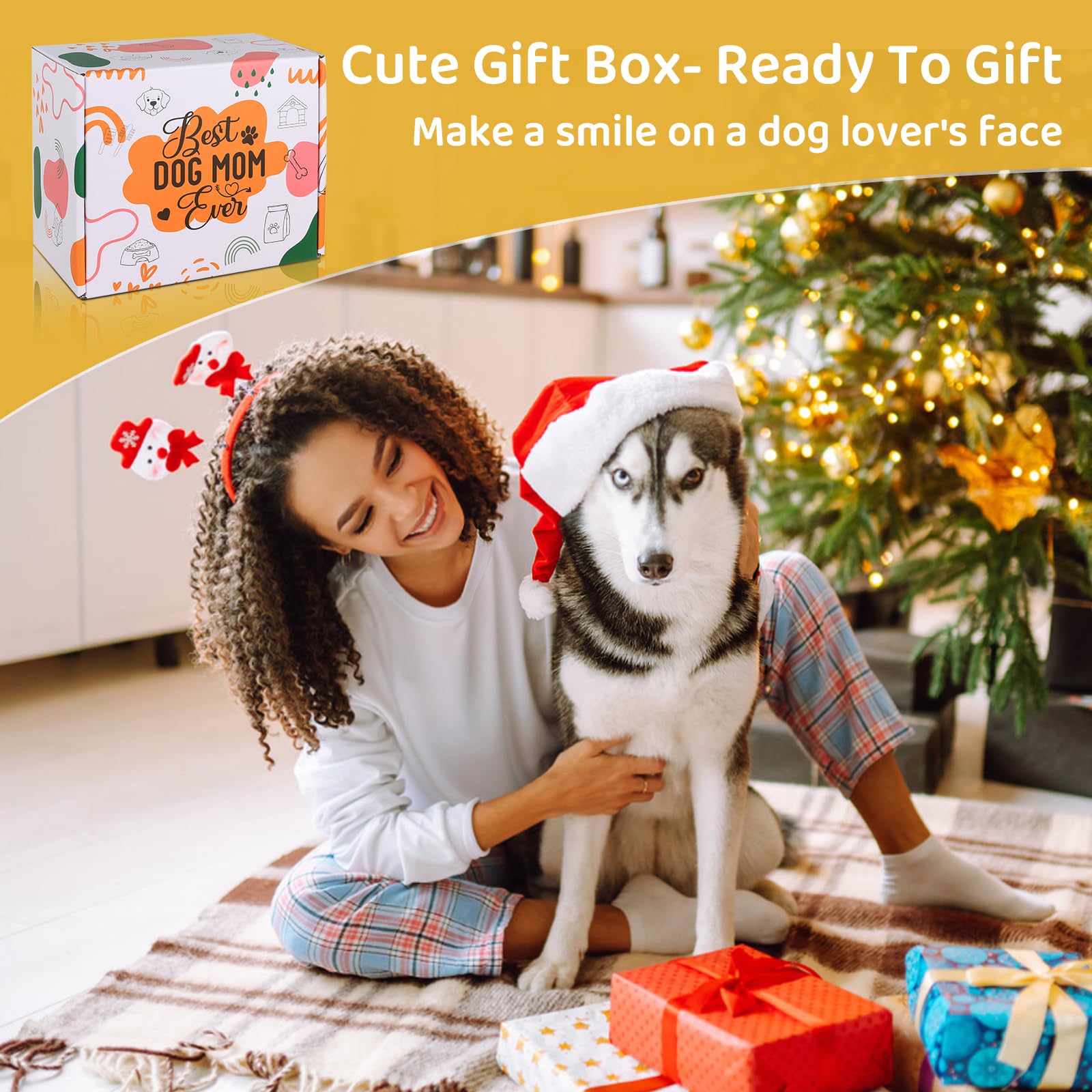 Dog Mom Gift Basket – Tumbler, Candle, Socks & Accessories Set for Women