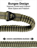 TINMARDA Heavy-Duty Dog Leash – 4–6ft Shock-Absorbing Lead with Dual Padded Handles (Army Green)