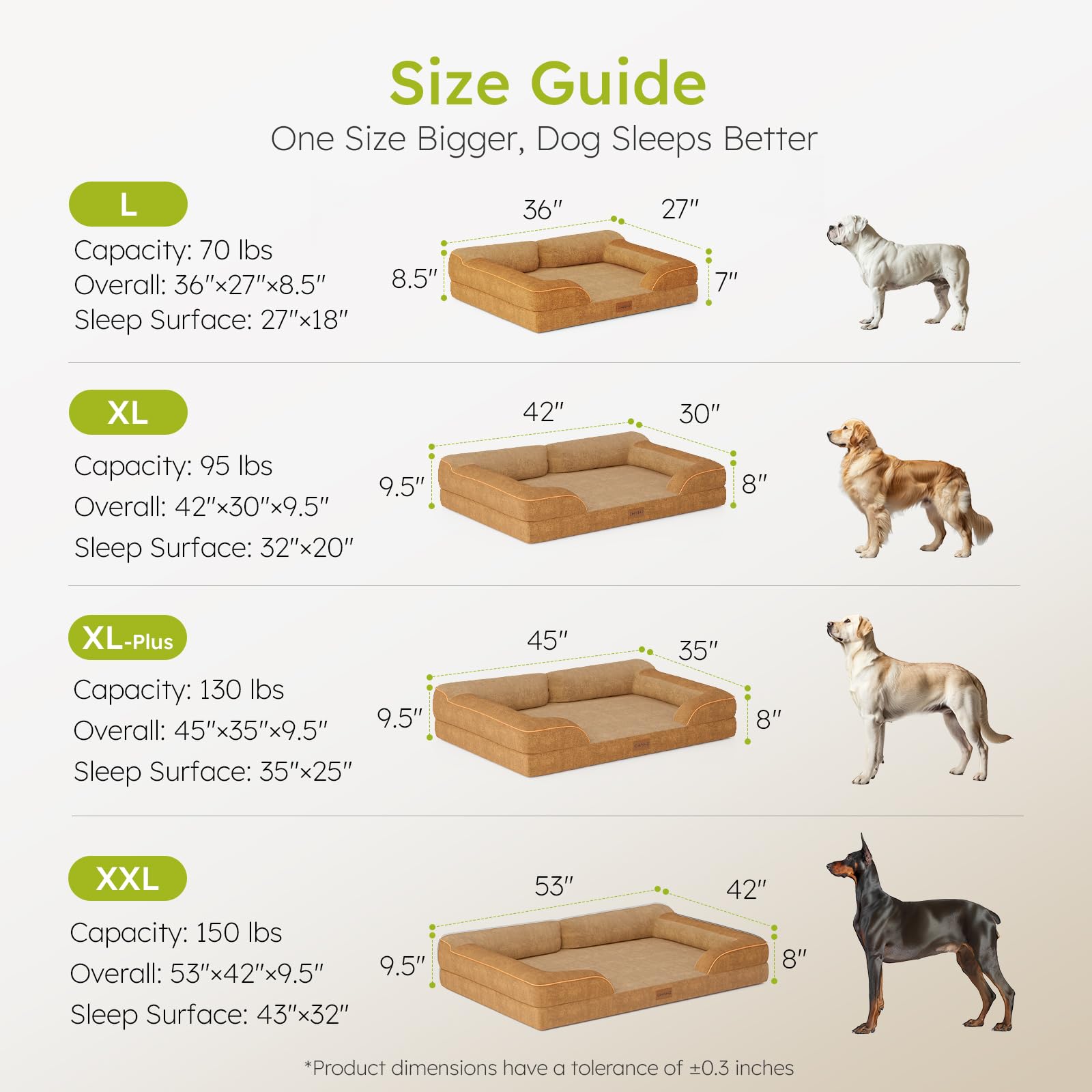 Deluxe Dog Crate Bed – 41”x27” – Plush & Waterproof Washable Cover · Anti-Slip Bottom · All Dog Sizes