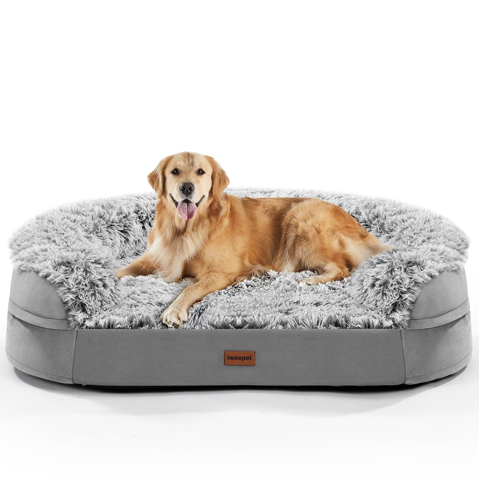 Orthopedic Dog Bed – XL – 3.7” Thick Egg-Crate Foam Joint Support · Washable Cover · Ideal for Seniors & Recovery