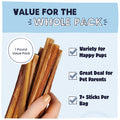 Pawstruck Bully Sticks – 12” · 1 lb Bag All-Natural · Long-Lasting · 100% Real Beef