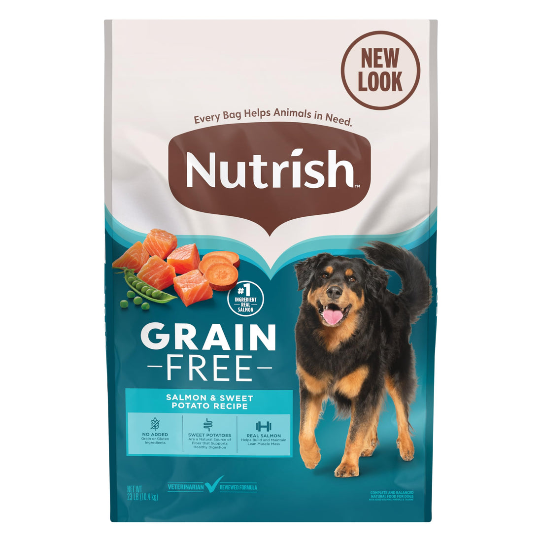 Nutrish Grain Free Dry Dog Food, Salmon & Sweet Potato Recipe, 23 lb. Bag (Rachael Ray)