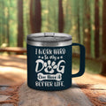 SANDJEST Dog Tumbler 14oz Insulated Coffee Mug with Handle Funny Dog Gift for Birthday, Christmas