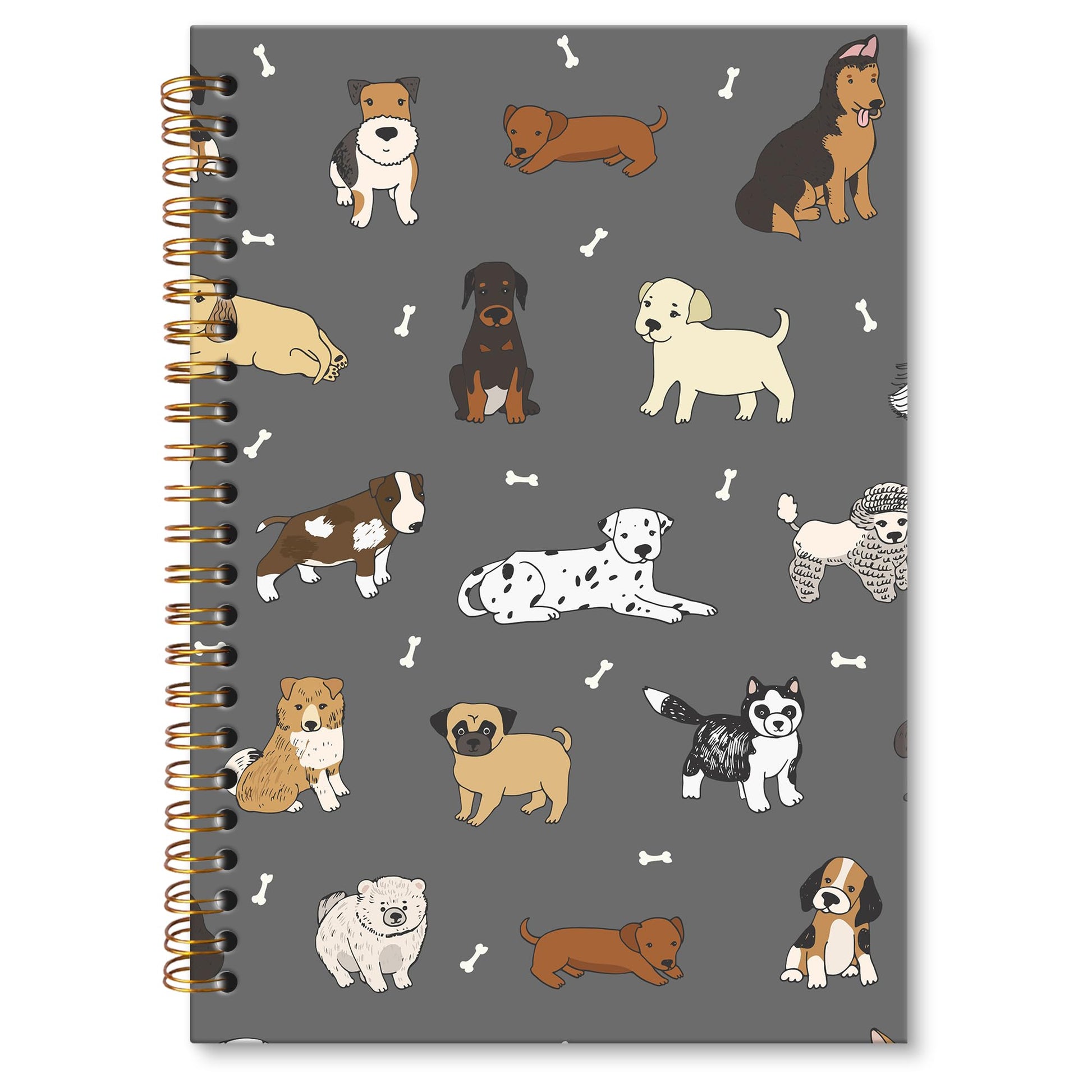Dog Lover Journal – Cute Puppy Spiral Notebook for Women, Men & Students (5.5x8.3”)