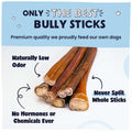 Pawstruck Bully Sticks – 12” · 1 lb Bag All-Natural · Long-Lasting · 100% Real Beef