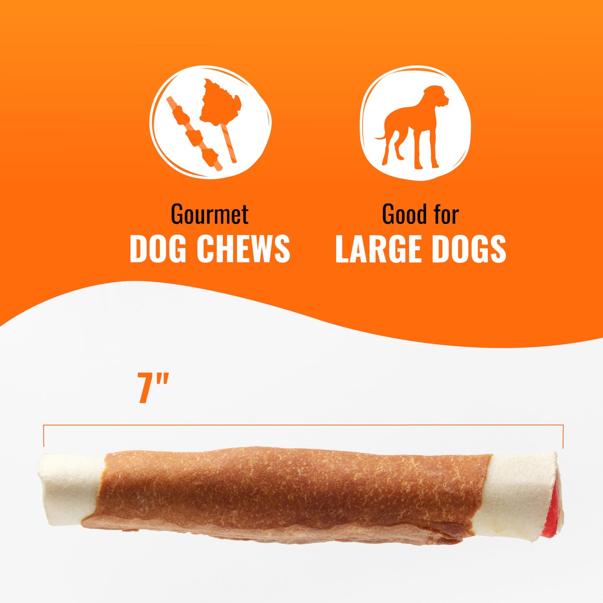 Good ‘n’ Fun Triple Flavor Rolls – 6 Count Beef Hide · Chicken · Pork Flavor · Long-Lasting Chew