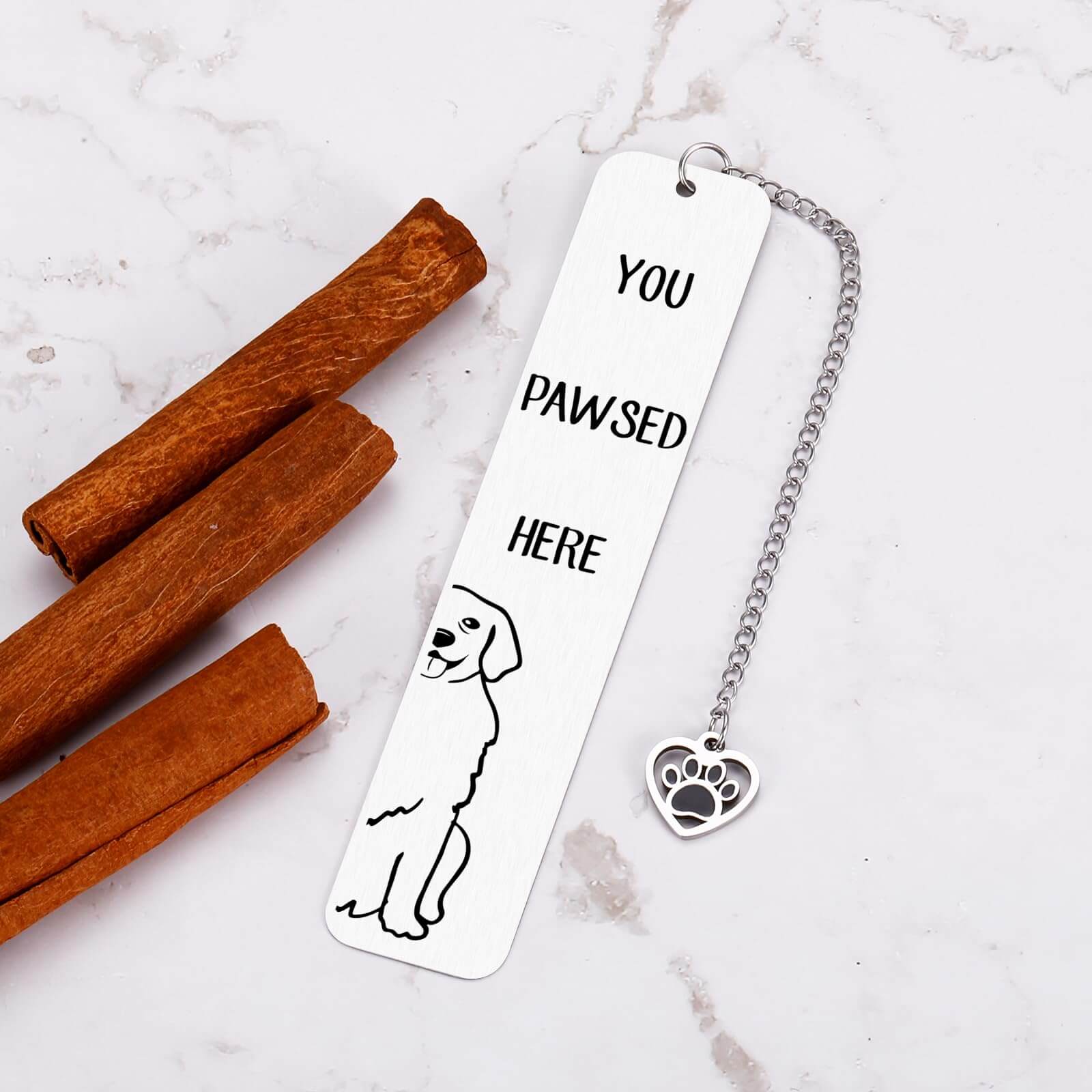 Golden Retriever Dog Bookmark – Metal Page Marker Gift for Dog Lovers & Bookworms