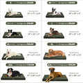 Tail Stories Outdoor All Weather Dog Crate Bed, Waterproof Dog Bed for Medium Dogs, Orthopedic Egg Foam Pet Bed with Removable Cooling Cover, Dark Green