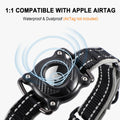 Airtag Dog Collar – Waterproof Reflective Martingale Collar with Padded Nylon & Holder