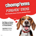 Chomp'ems Purehide Sticks Healthy Natural Rawhide Dog Chew, 12 oz