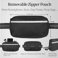 iYoShop Hands-Free Dog Leash – Bungee Lead with Zipper Pouch & Dual Padded Handles (Black, Large 25–120 lbs)