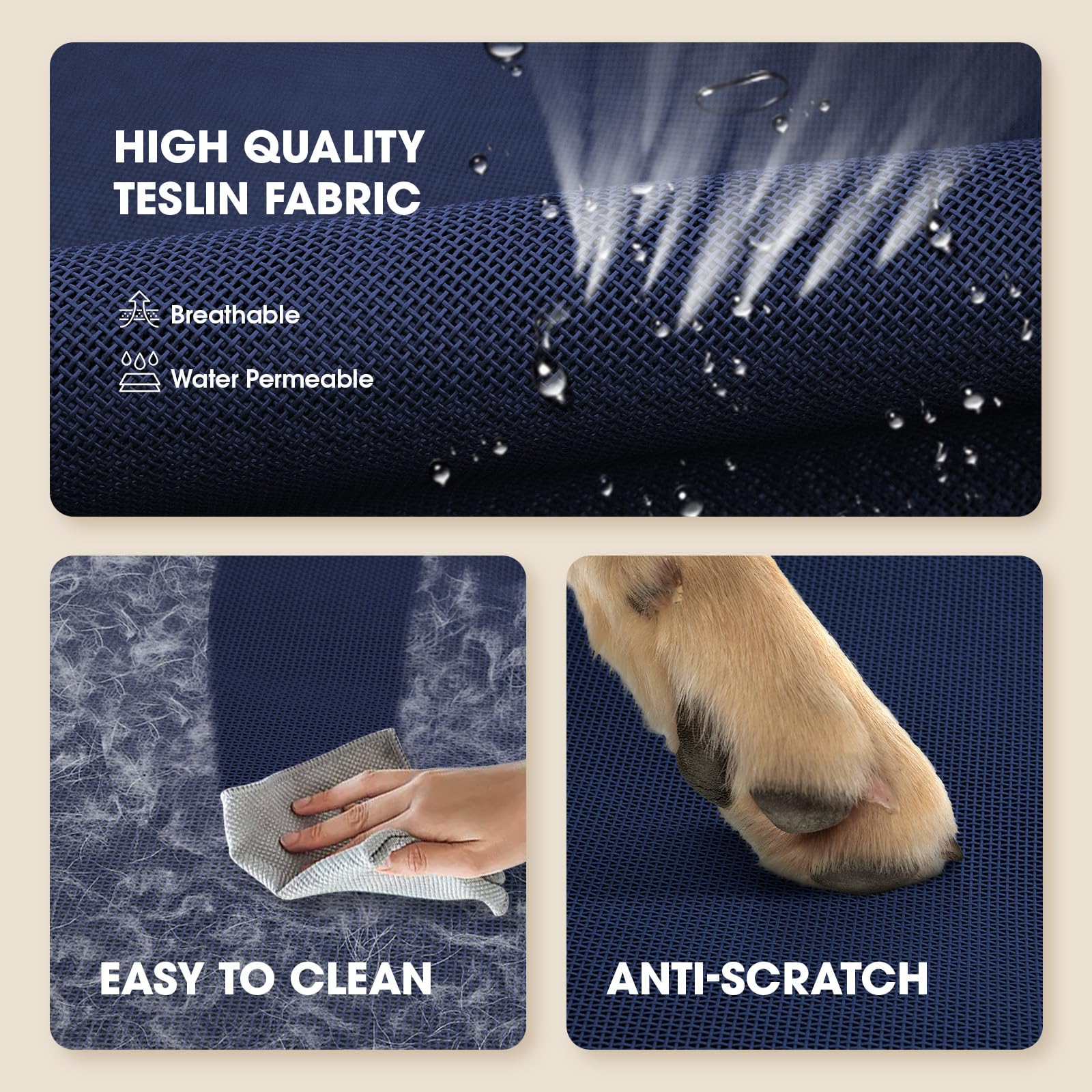 Czpalo Dog Bed – Large – Elevated Cooling Cot Breathable Mesh · Washable · Indoor/Outdoor Use