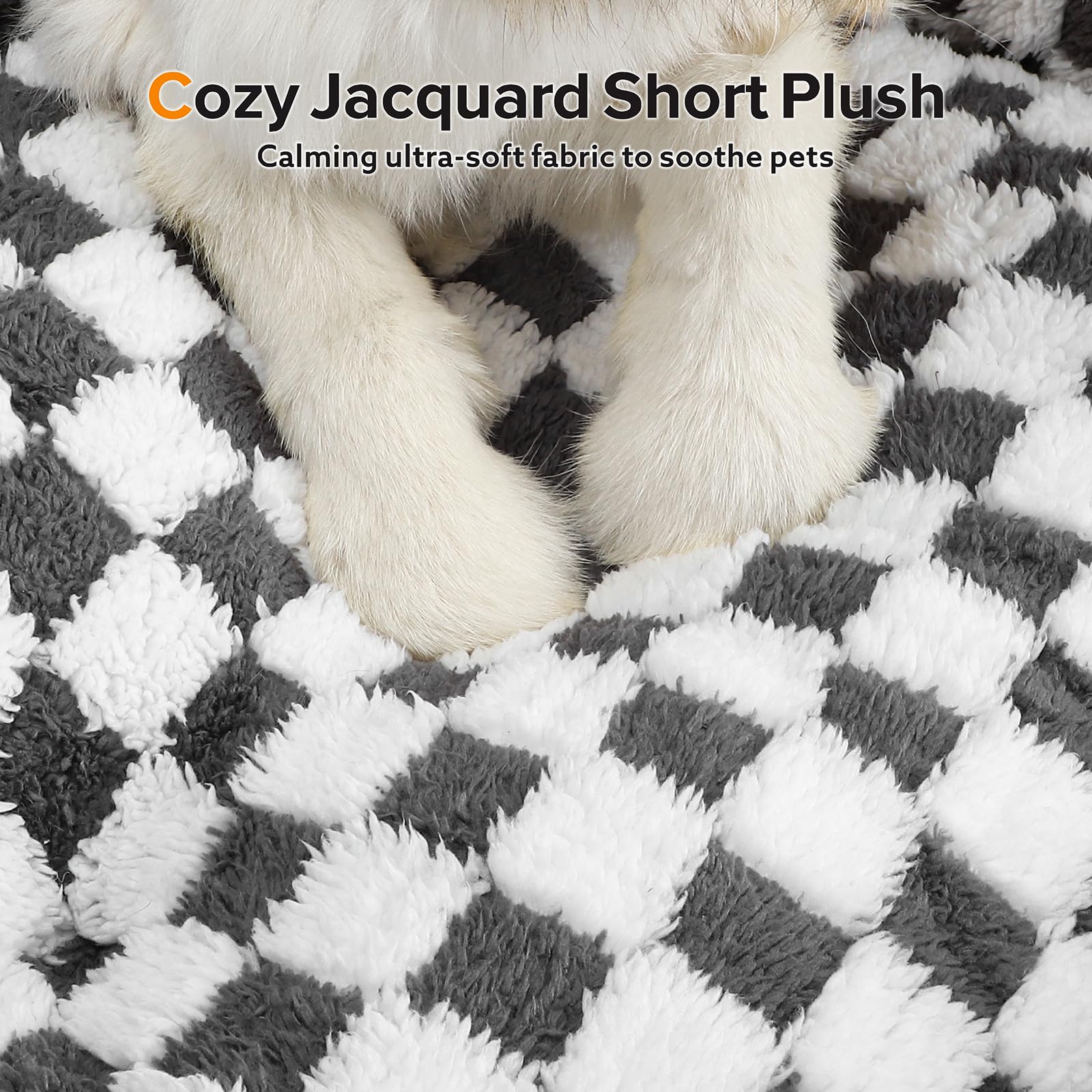 JOEJOY Orthopedic Dog Bed – Medium, Soft Plush, Non-Slip, Modern Style, Grey (30”)