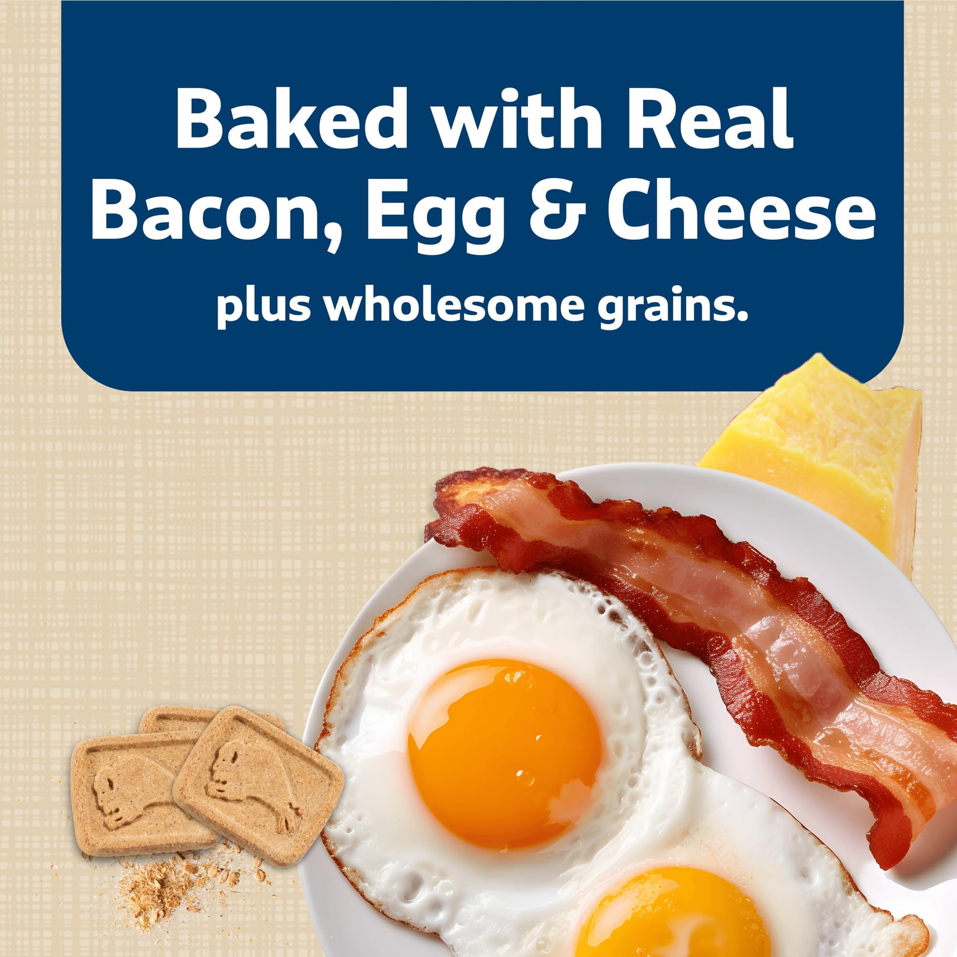 Blue Buffalo Health Bars – 3 lb – Bacon, Egg & Cheese Oven-Baked · Crunchy Biscuits · Natural Ingredients