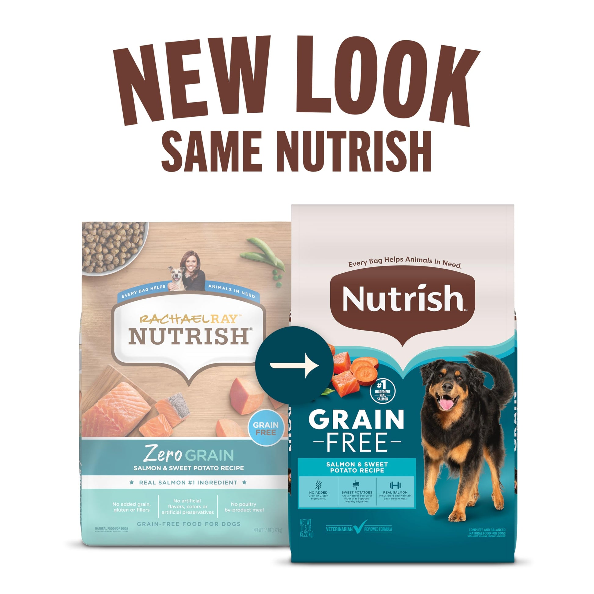 Nutrish Grain Free Dry Dog Food, Salmon & Sweet Potato Recipe, 23 lb. Bag (Rachael Ray)