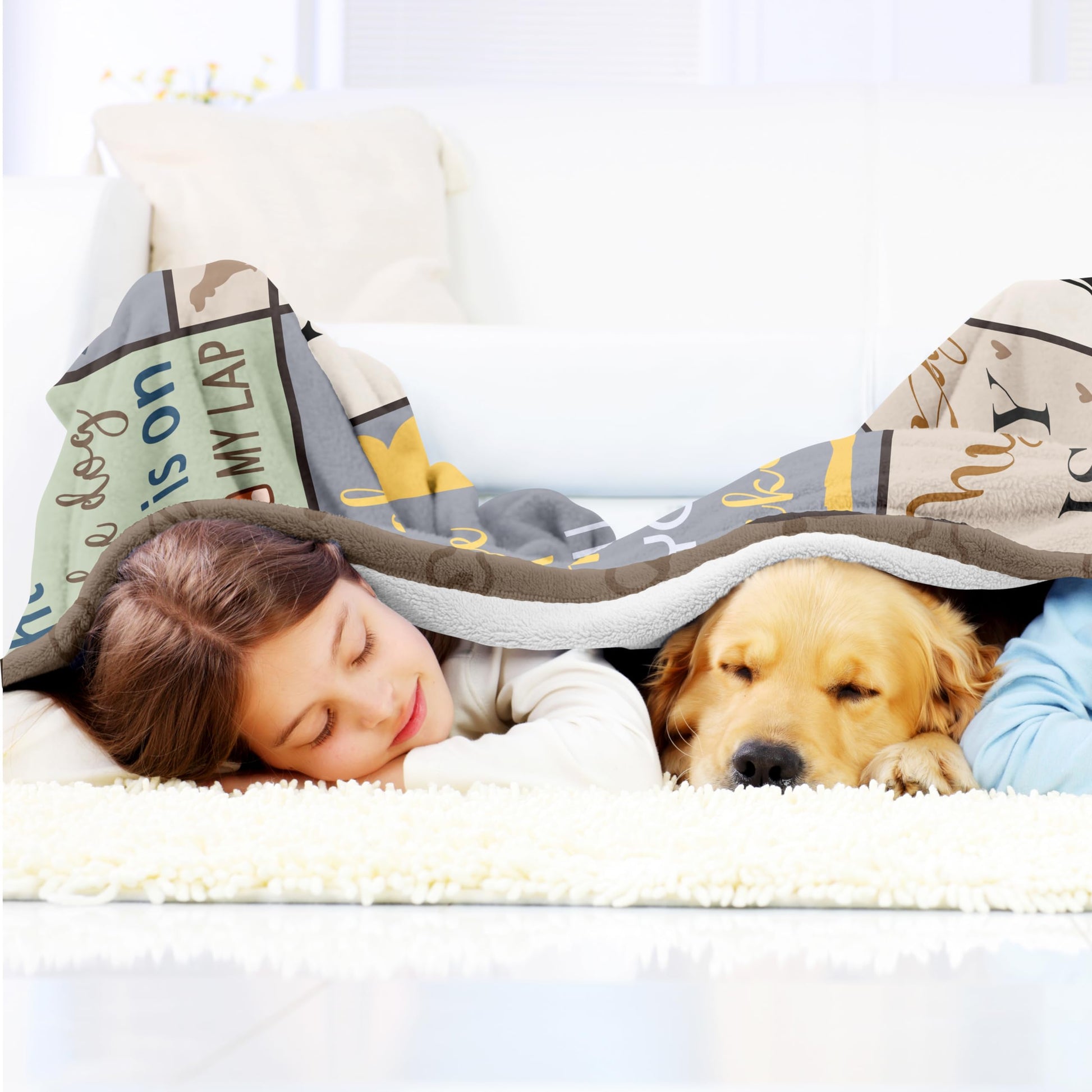 XALAZY Dog Mom Blanket – 50”x60” Throw Gift for Dog Lovers & Pet Owners
