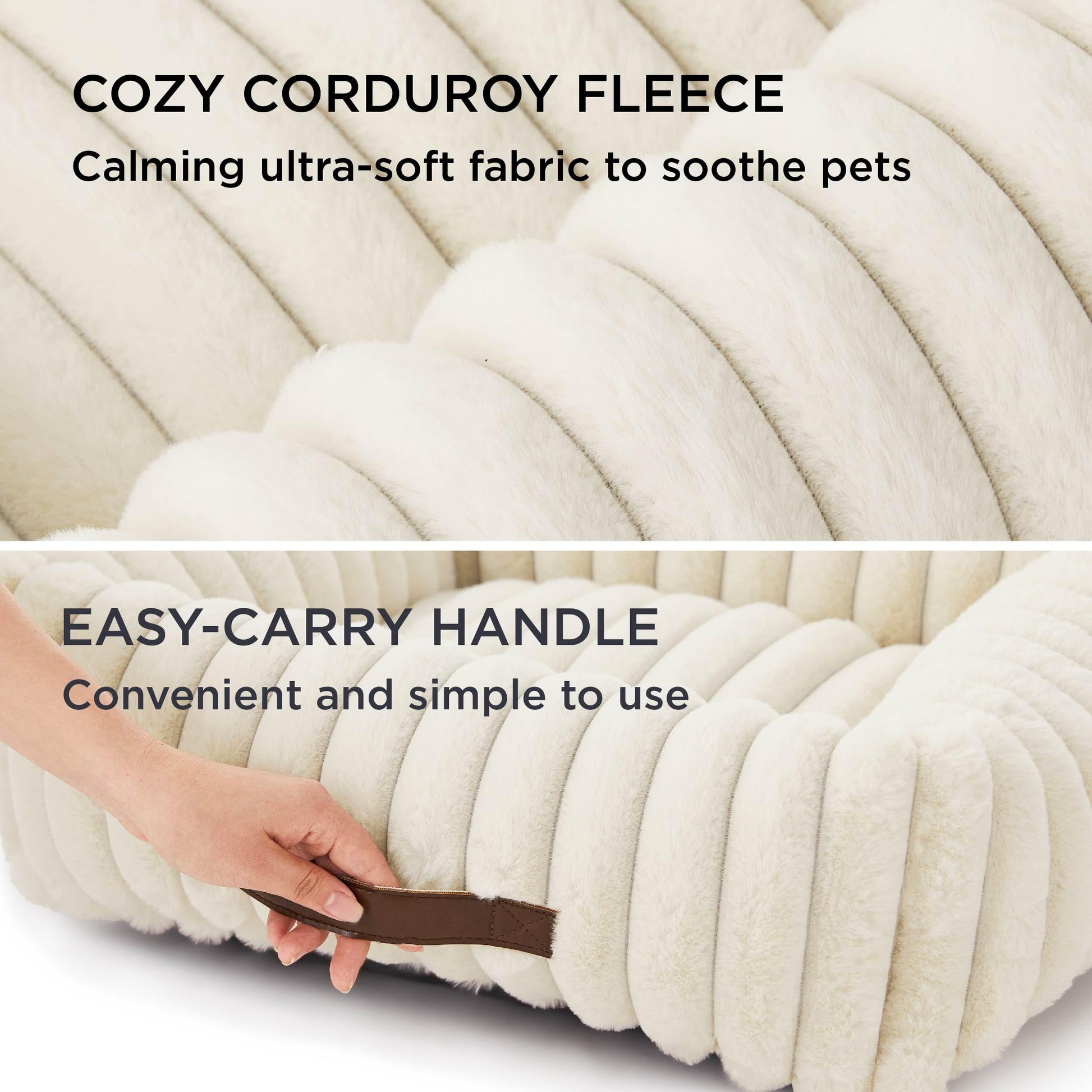 Bedsure Dog Bed – Large 36”x27” – Orthopedic Fleece Washable · Removable Cover · Soft Corduroy Design