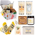 Dog Mom Gift Basket – Tumbler, Candle, Socks & Accessories Set for Women