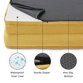 Bedsure Orthopedic Dog Bed – Medium, Waterproof, Washable, Non-Slip, Spicy Mustard (28”)