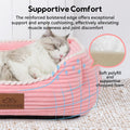 Zerbuger Orthopedic Dog Bed – Medium, Supportive, Washable, Non-Slip, Pink