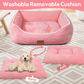 Zerbuger Orthopedic Dog Bed – Medium, Supportive, Washable, Non-Slip, Pink