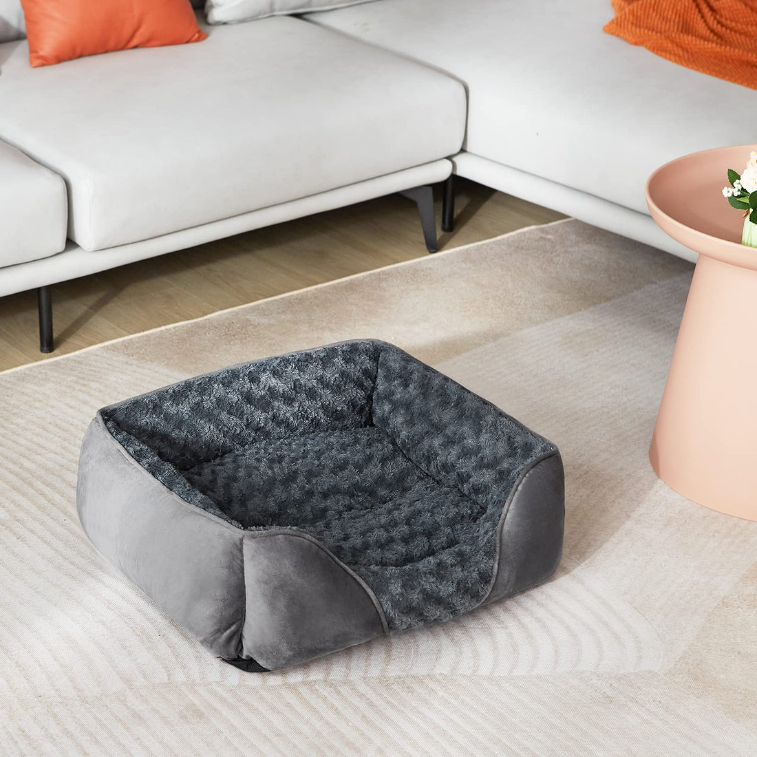 INVENHO Orthopedic Dog Bed – Small, Calming, Washable, Soft & Durable, Non-Slip (20”)