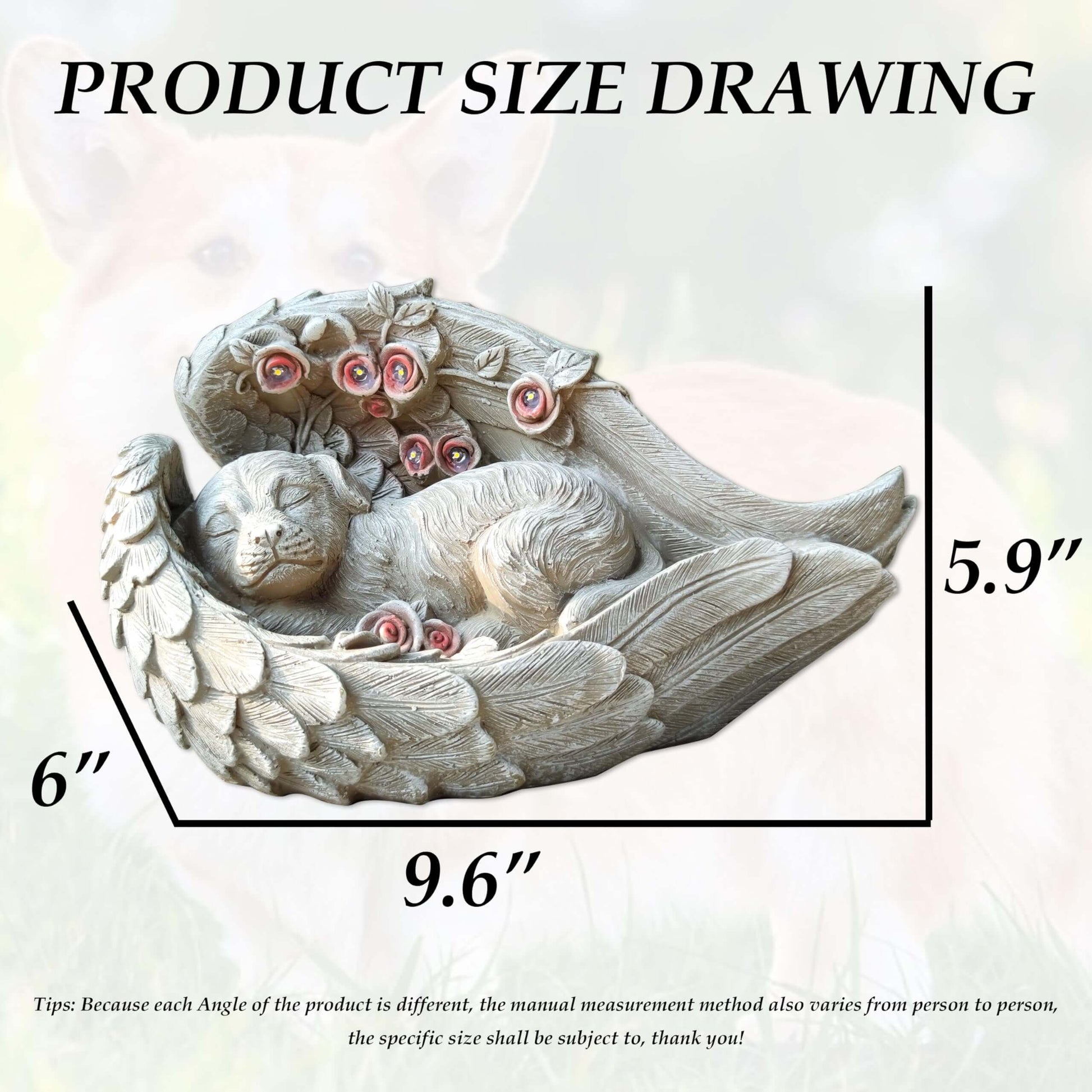 Solar Dog Garden Statue – LED Yard Décor for Patio, Balcony & Outdoor Spaces
