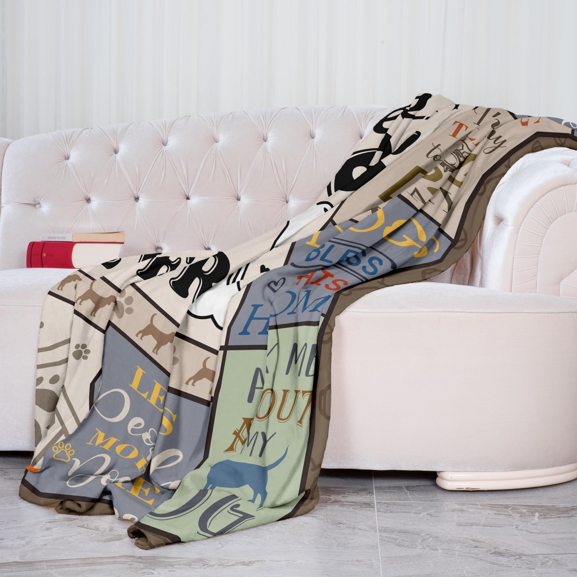 XALAZY Dog Mom Blanket – 50”x60” Throw Gift for Dog Lovers & Pet Owners